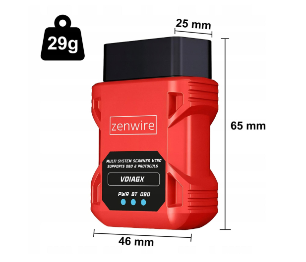 Zenwire Skaner Diagnostyczny do Samochodu OBD2 ELM327 CAN V016 - 1604676 - zdjęcie 4